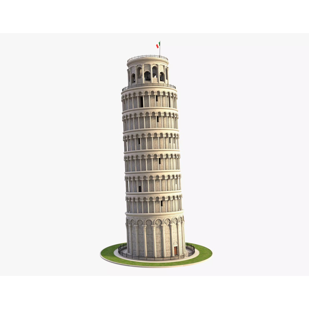 Tower of Pisa 3D Model – Detailed Landmark Asset, FBX, OBJ, Blender - View 2