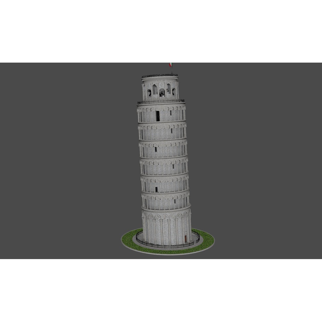 Tower of Pisa 3D Model – Detailed Landmark Asset, FBX, OBJ, Blender - View 9