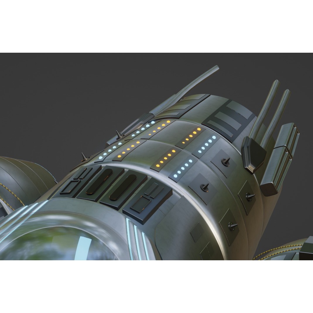 Future Exoplanet Exploration Vehicle - Low-Poly Game-Ready 3D Model - View 10