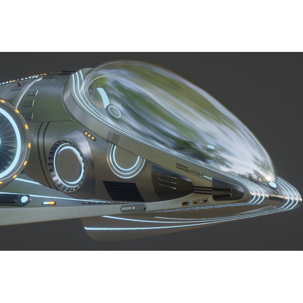 Future Exoplanet Exploration Vehicle - Low-Poly Game-Ready 3D Model - View 11