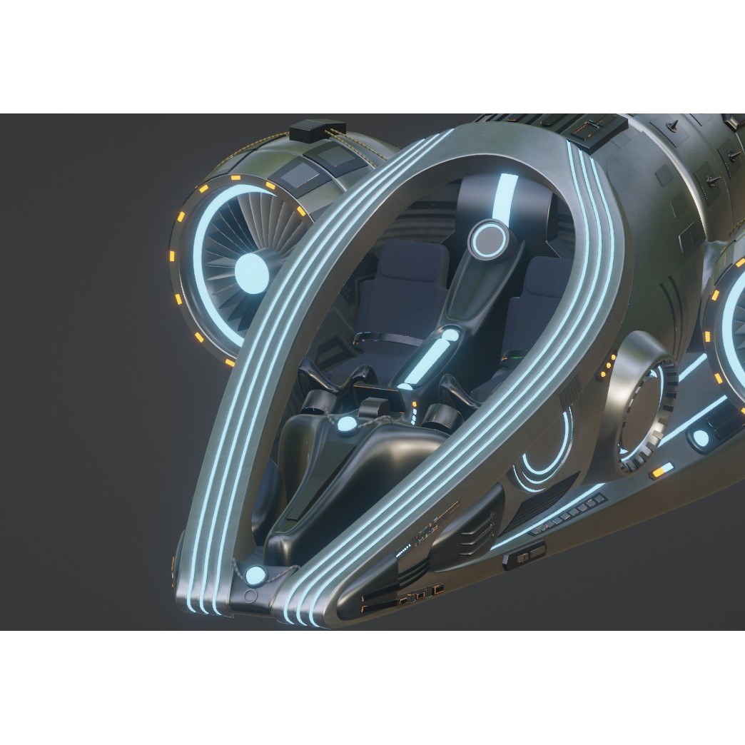 Future Exoplanet Exploration Vehicle - Low-Poly Game-Ready 3D Model - View 12