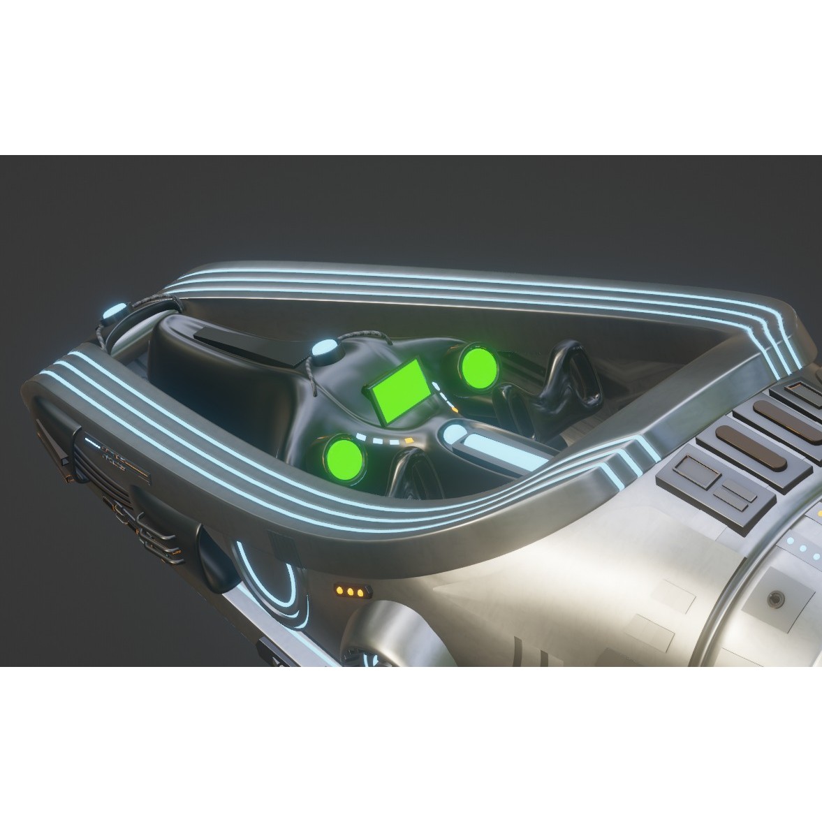 Future Exoplanet Exploration Vehicle - Low-Poly Game-Ready 3D Model - View 13