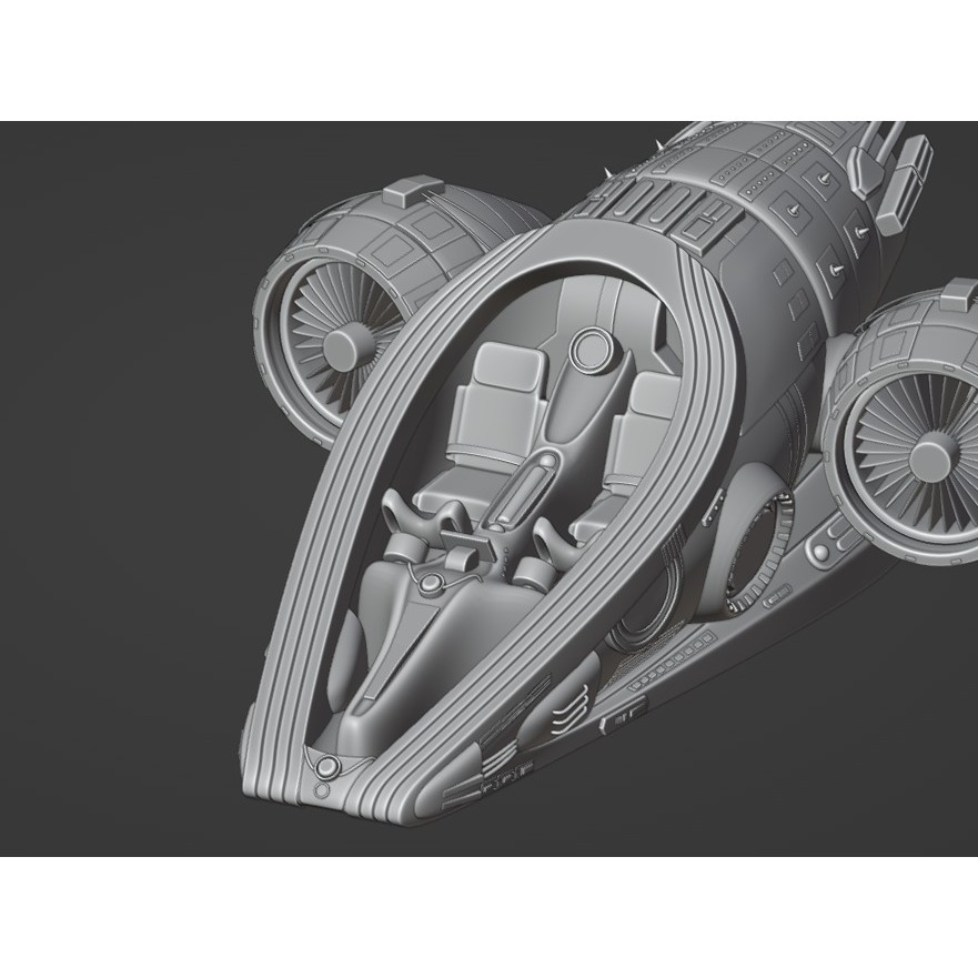 Future Exoplanet Exploration Vehicle - Low-Poly Game-Ready 3D Model - View 18