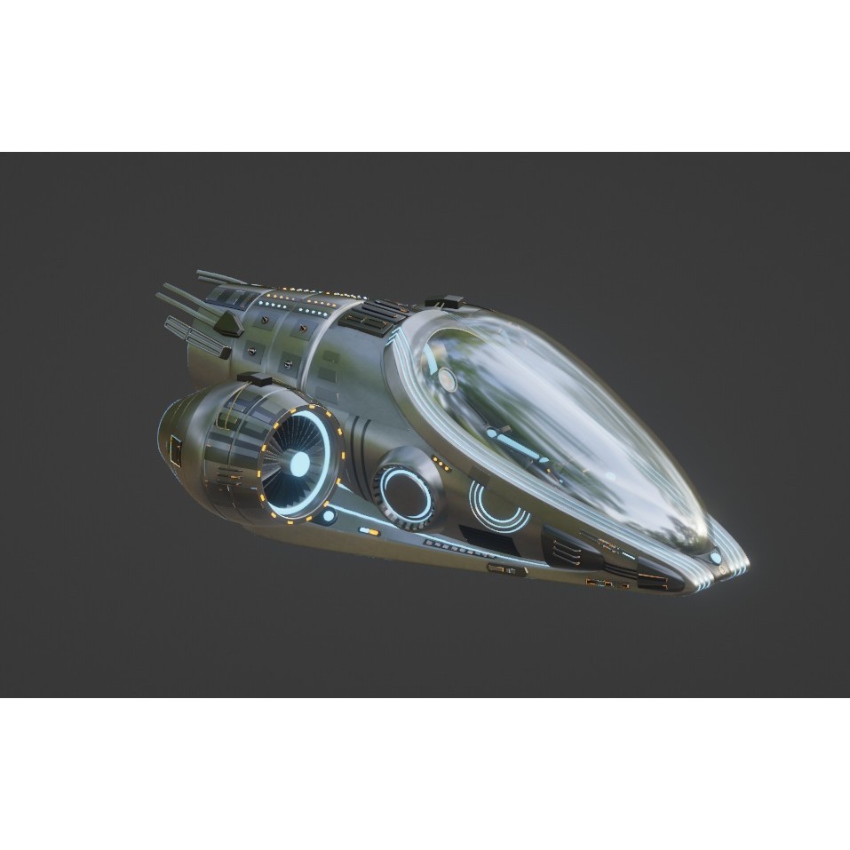 Future Exoplanet Exploration Vehicle - Low-Poly Game-Ready 3D Model - View 3