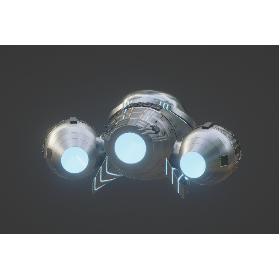 Future Exoplanet Exploration Vehicle - Low-Poly Game-Ready 3D Model - View 5