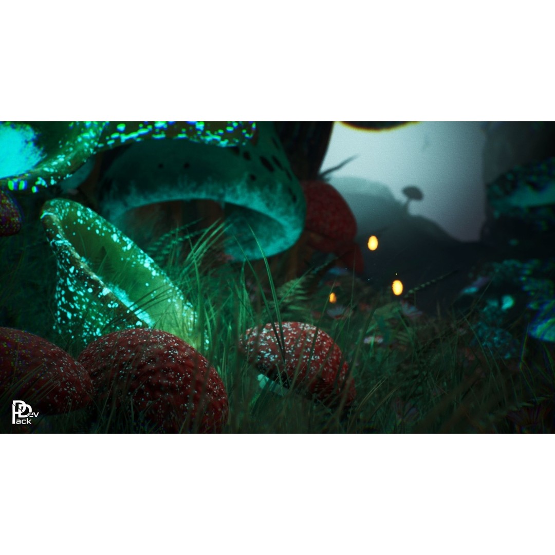 Mushroom Forest 3D Model – Low Poly PBR Props & Environment Assets - View 10