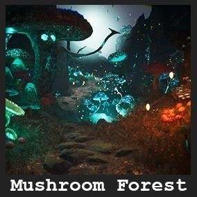 Mushroom Forest 3D Model – Low Poly PBR Props & Environment Assets - View 14