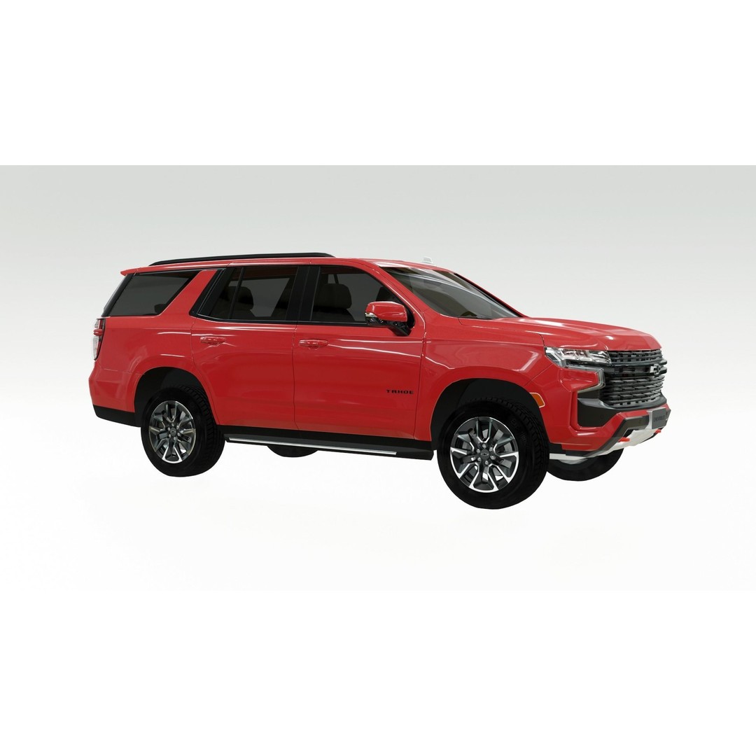 Chevrolet Tahoe LT 2021 3D Model – High Poly Game Asset, PBR, FBX, OBJ