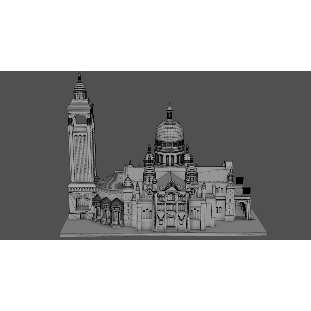 Sacre Coeur 3D Model – Detailed Landmark Asset, FBX & Blender Formats