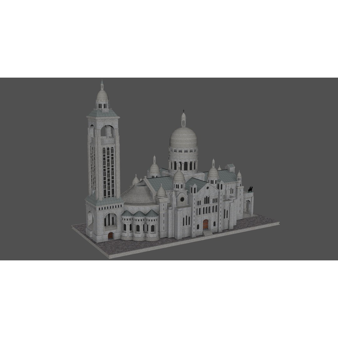 Sacre Coeur 3D Model – Detailed Landmark Asset, FBX & Blender Formats - View 15