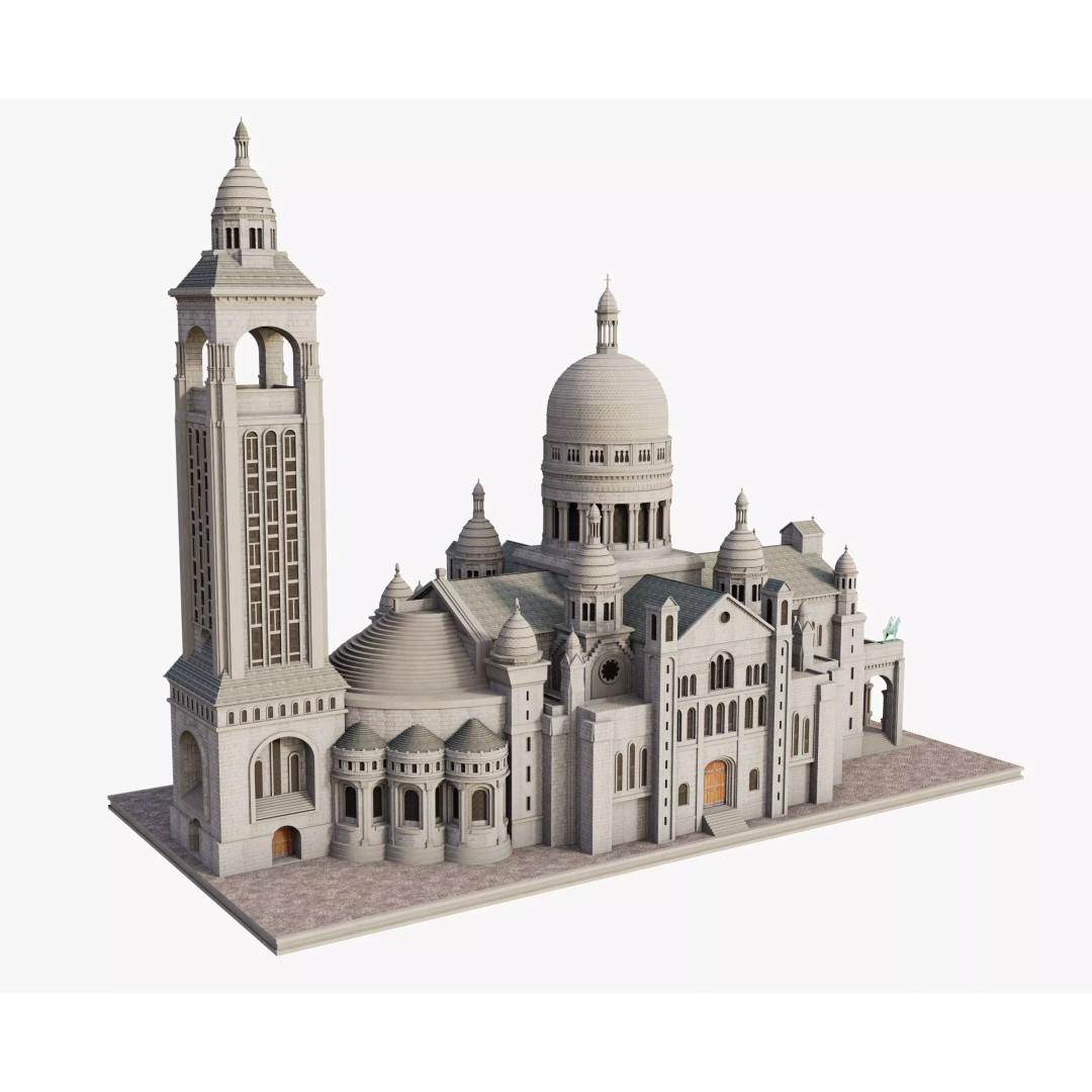 Sacre Coeur 3D Model – Detailed Landmark Asset, FBX & Blender Formats - View 2