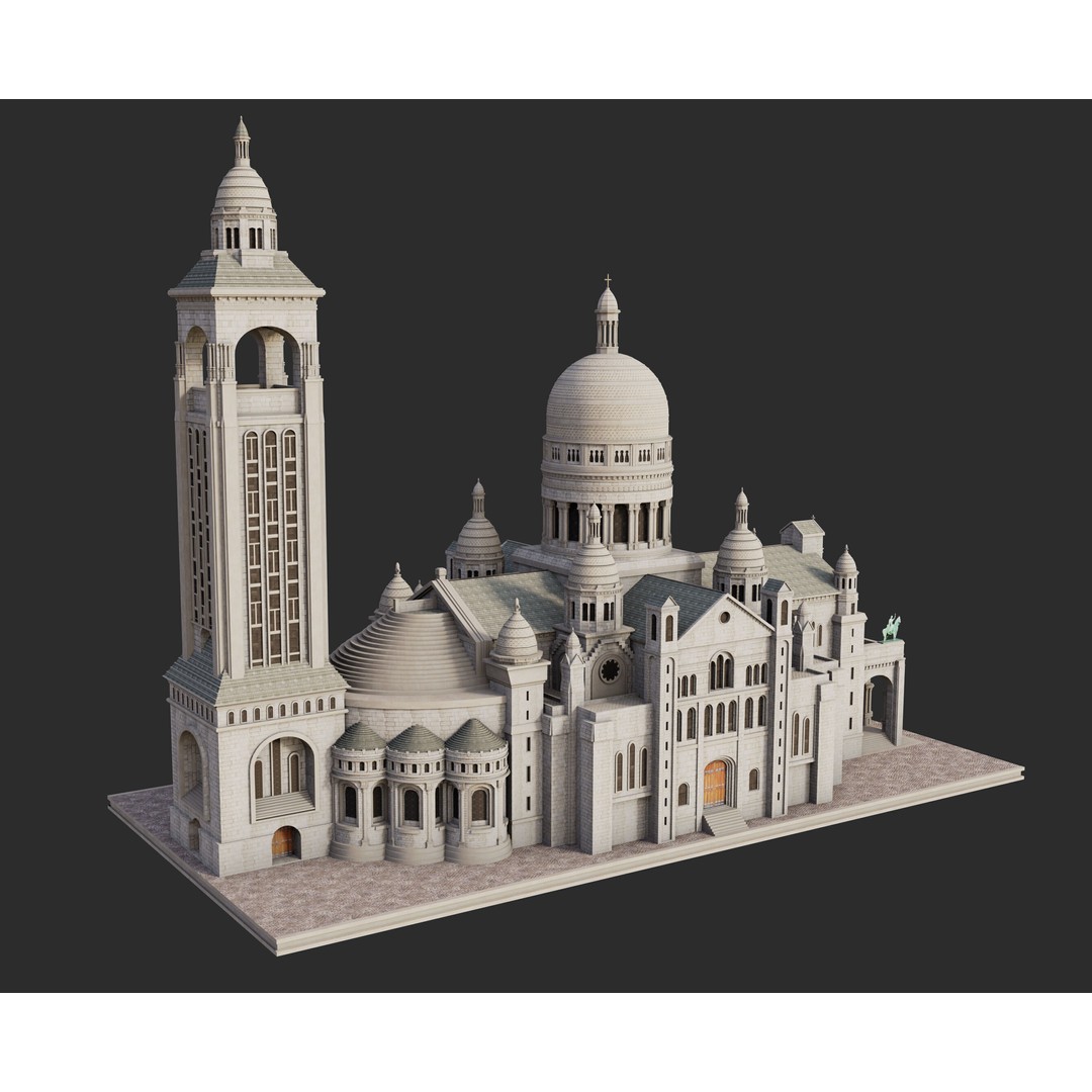 Sacre Coeur 3D Model – Detailed Landmark Asset, FBX & Blender Formats - View 3
