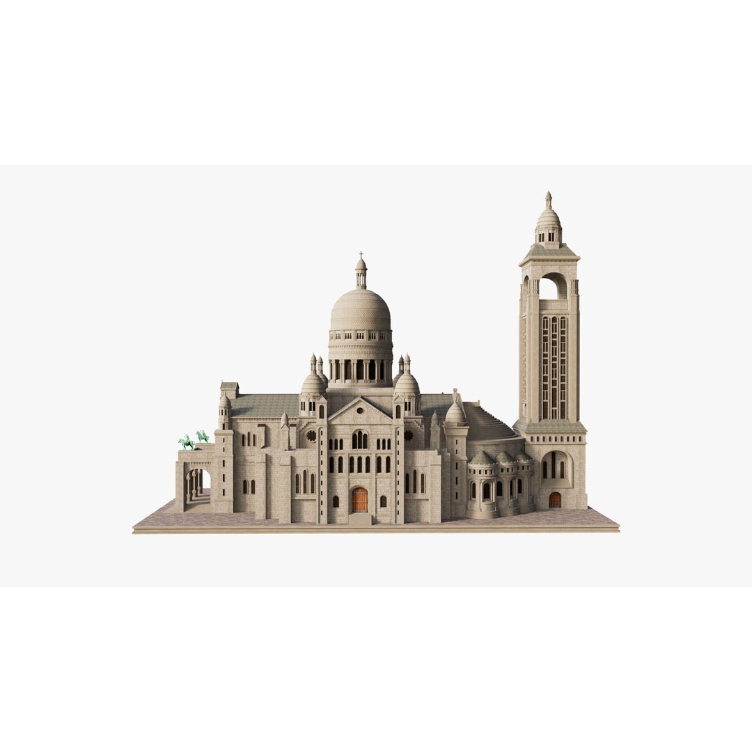 Sacre Coeur 3D Model – Detailed Landmark Asset, FBX & Blender Formats - View 8