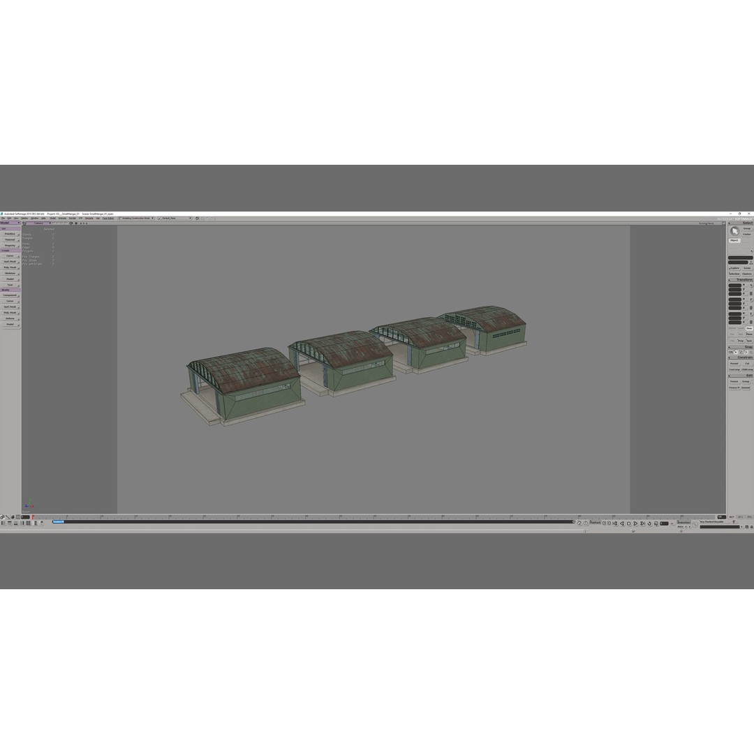 Airport Hangar 3D Model – Low Poly Game Asset with PBR Textures - View 16