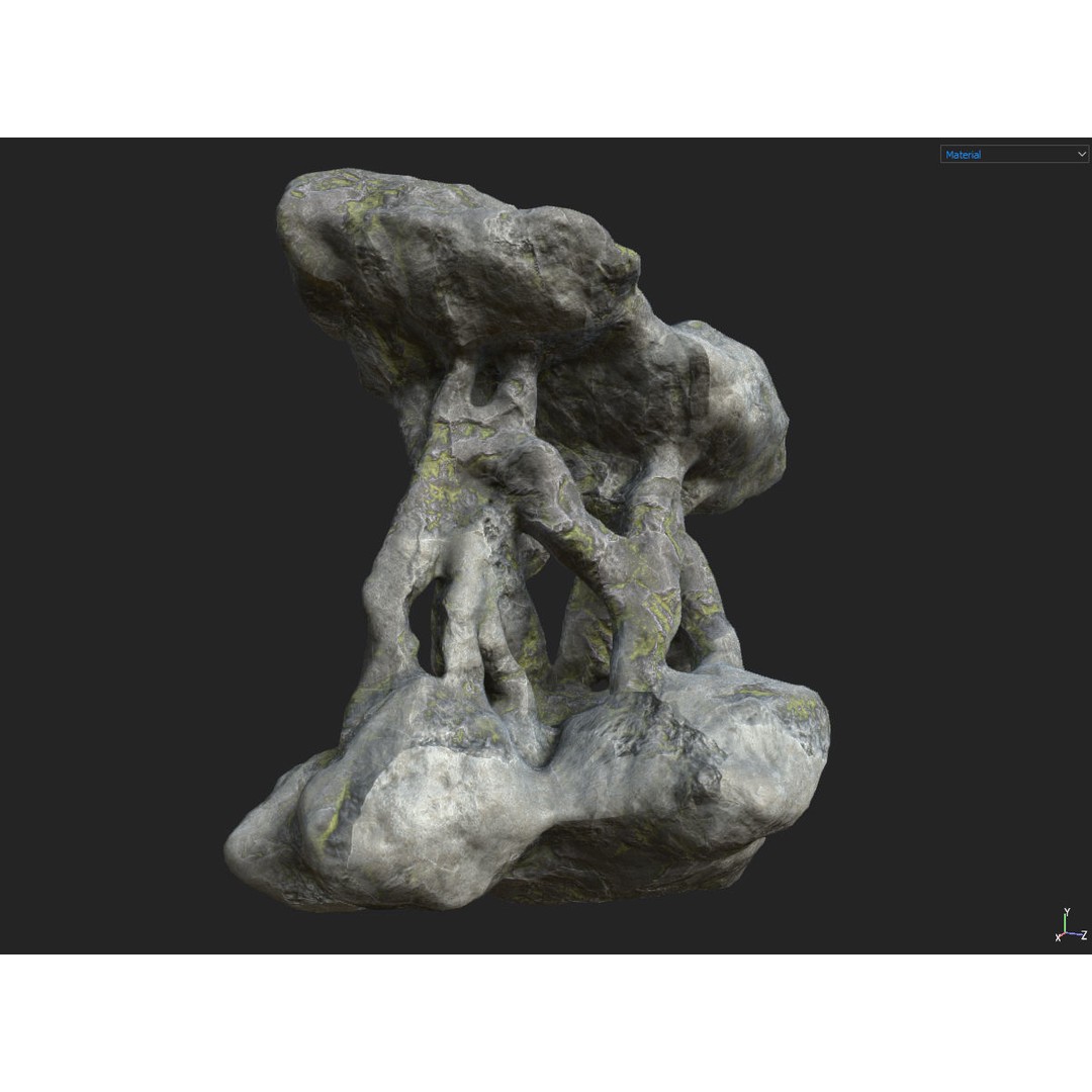 Fantasy Cave 3D Model – Low Poly Dungeon Environment, OBJ & FBX - View 12