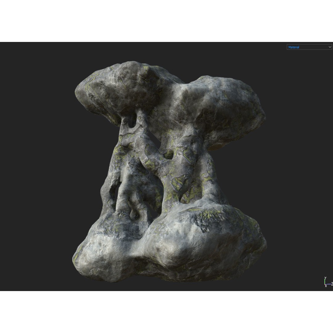 Fantasy Cave 3D Model – Low Poly Dungeon Environment, OBJ & FBX - View 13