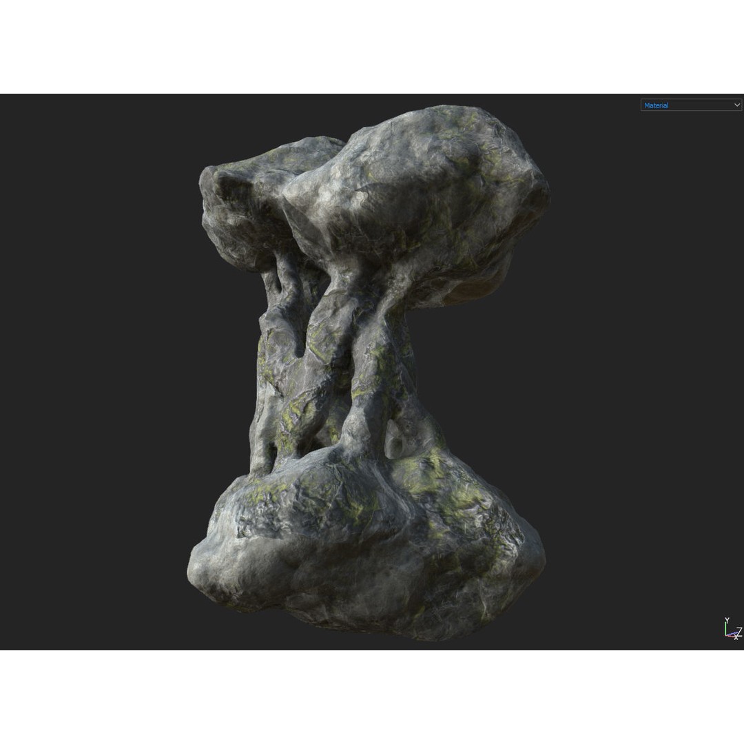 Fantasy Cave 3D Model – Low Poly Dungeon Environment, OBJ & FBX - View 14