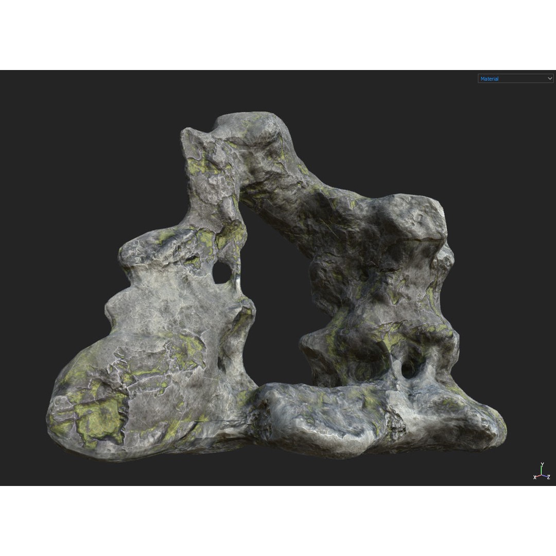 Fantasy Cave 3D Model – Low Poly Dungeon Environment, OBJ & FBX - View 17