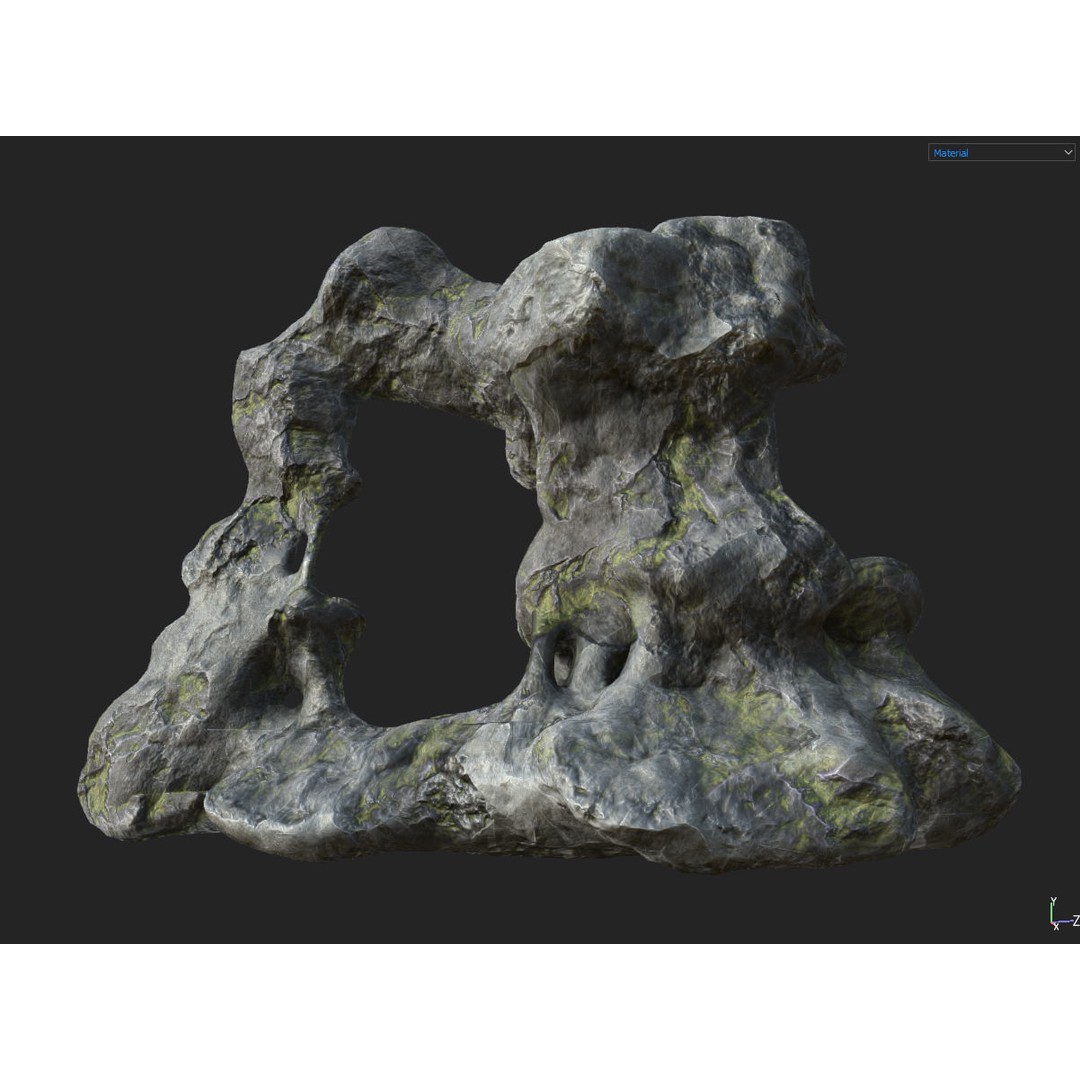 Fantasy Cave 3D Model – Low Poly Dungeon Environment, OBJ & FBX - View 18
