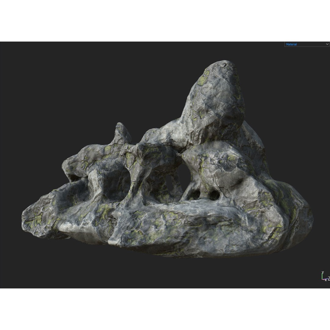 Fantasy Cave 3D Model – Low Poly Dungeon Environment, OBJ & FBX - View 24