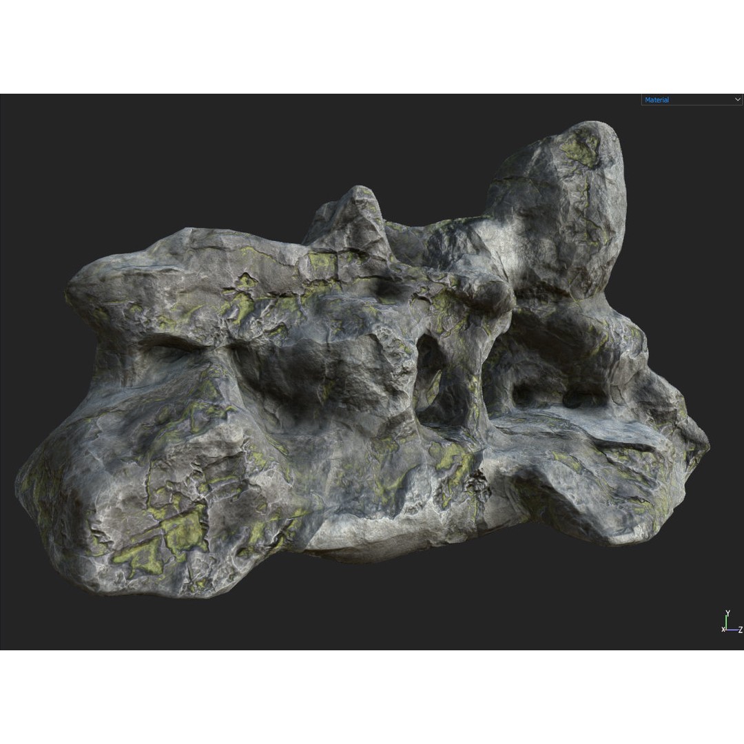 Fantasy Cave 3D Model – Low Poly Dungeon Environment, OBJ & FBX - View 25