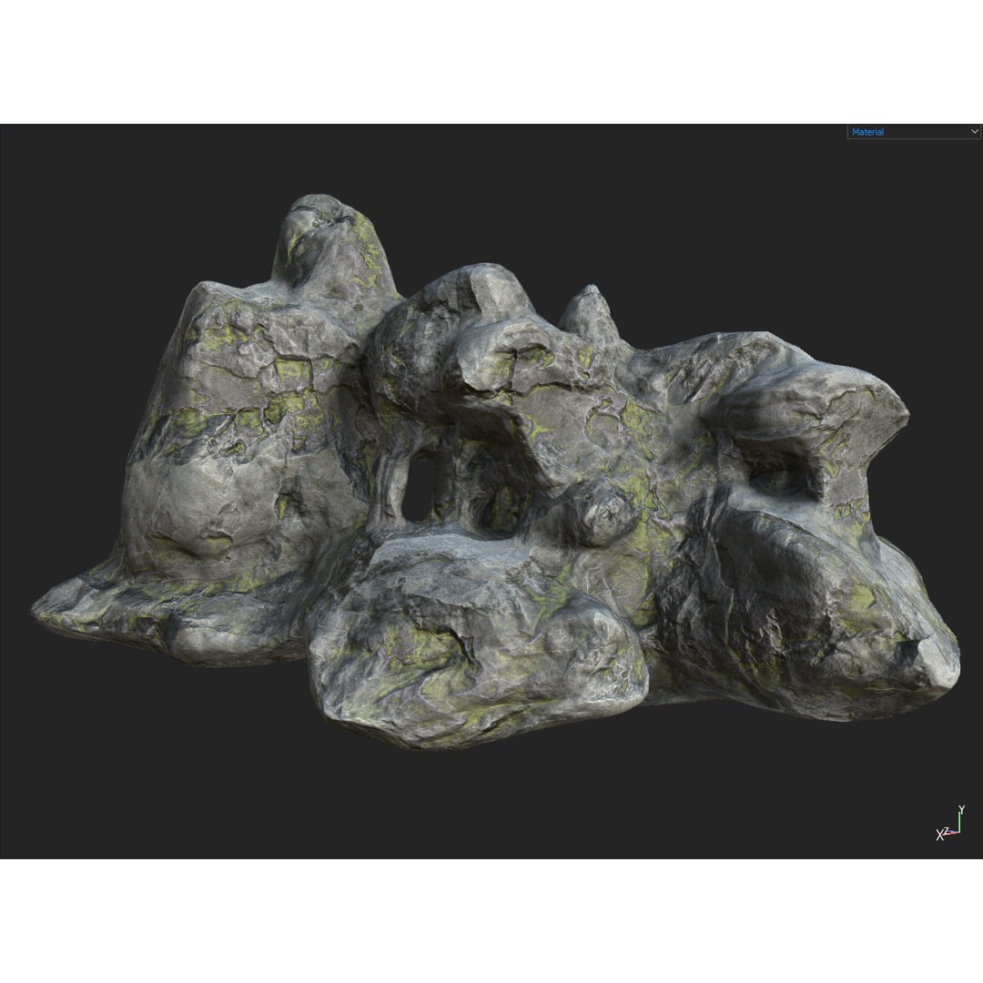 Fantasy Cave 3D Model – Low Poly Dungeon Environment, OBJ & FBX - View 26