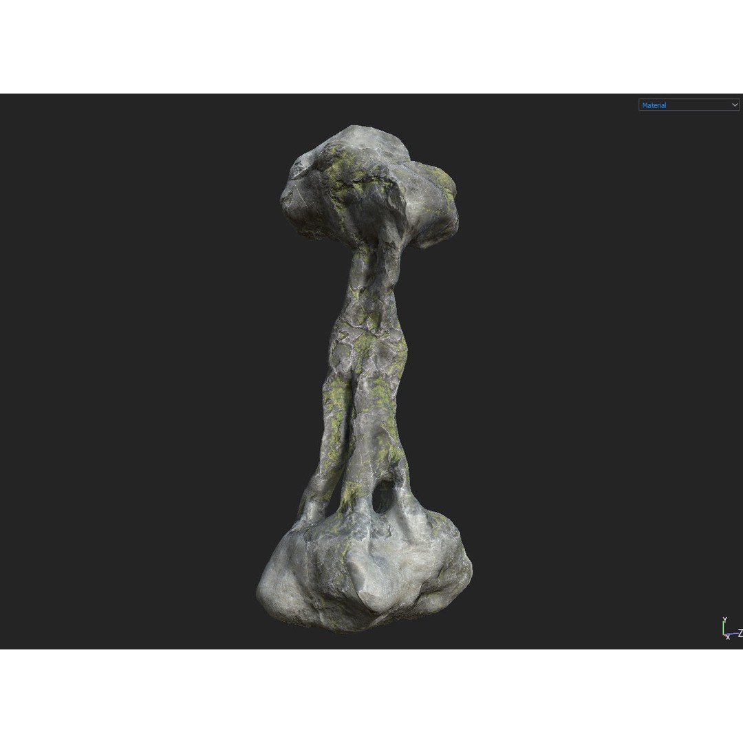 Fantasy Cave 3D Model – Low Poly Dungeon Environment, OBJ & FBX - View 4