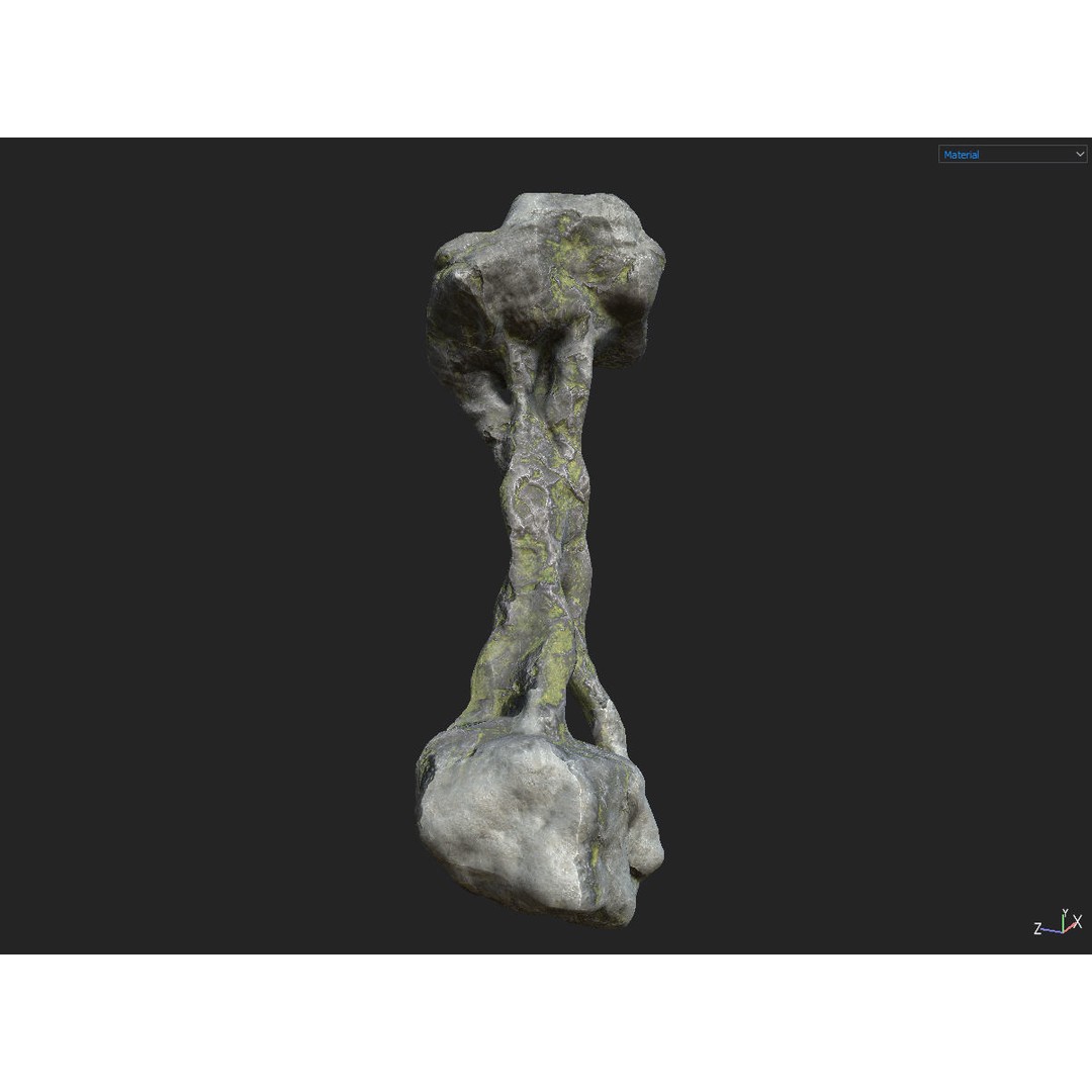 Fantasy Cave 3D Model – Low Poly Dungeon Environment, OBJ & FBX - View 6