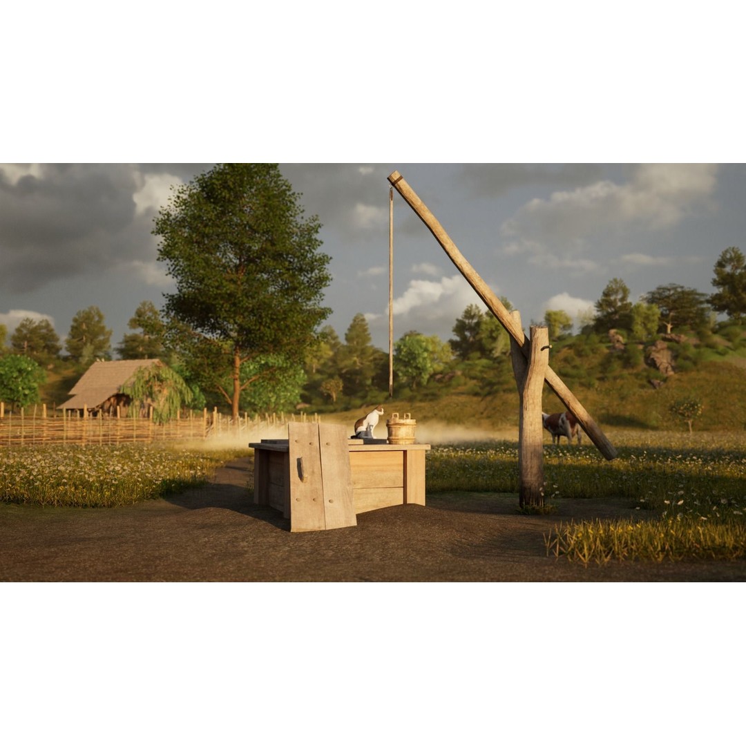 Wooden Water Well 3D Model – Low Poly Historic Asset, FBX - View 6