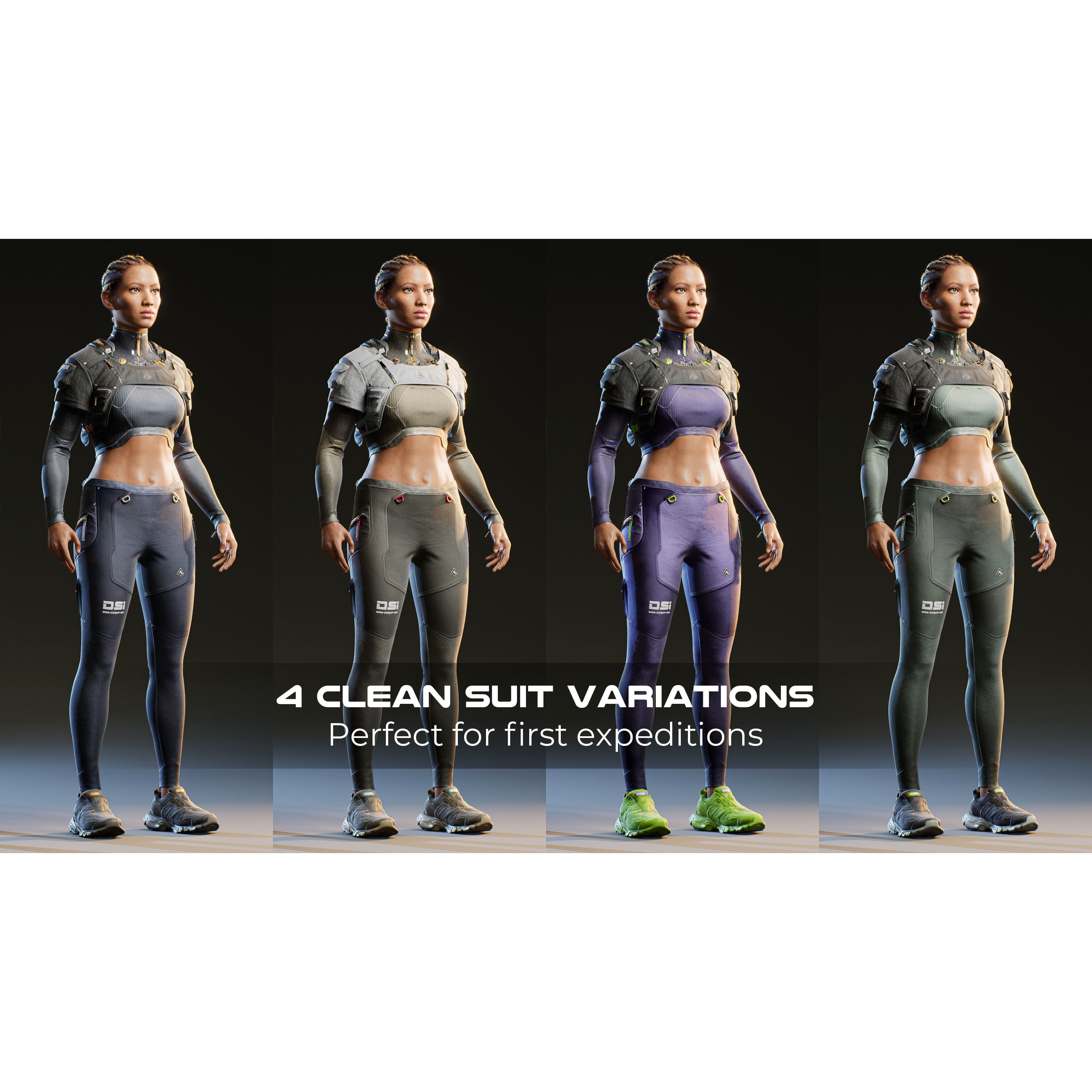 Sasha Stride - Low-Poly Game-Ready 3D Model - View 10