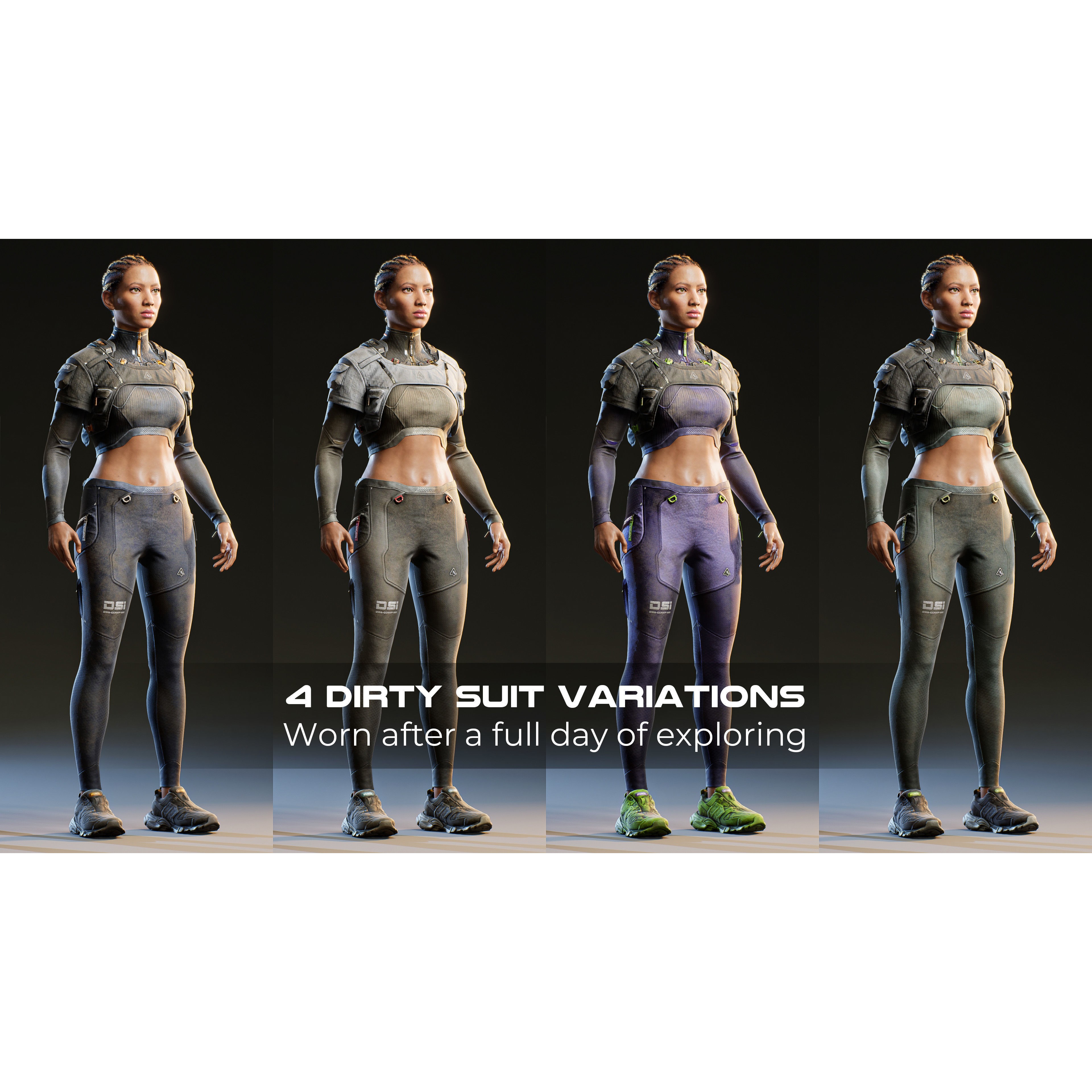 Sasha Stride - Low-Poly Game-Ready 3D Model - View 11