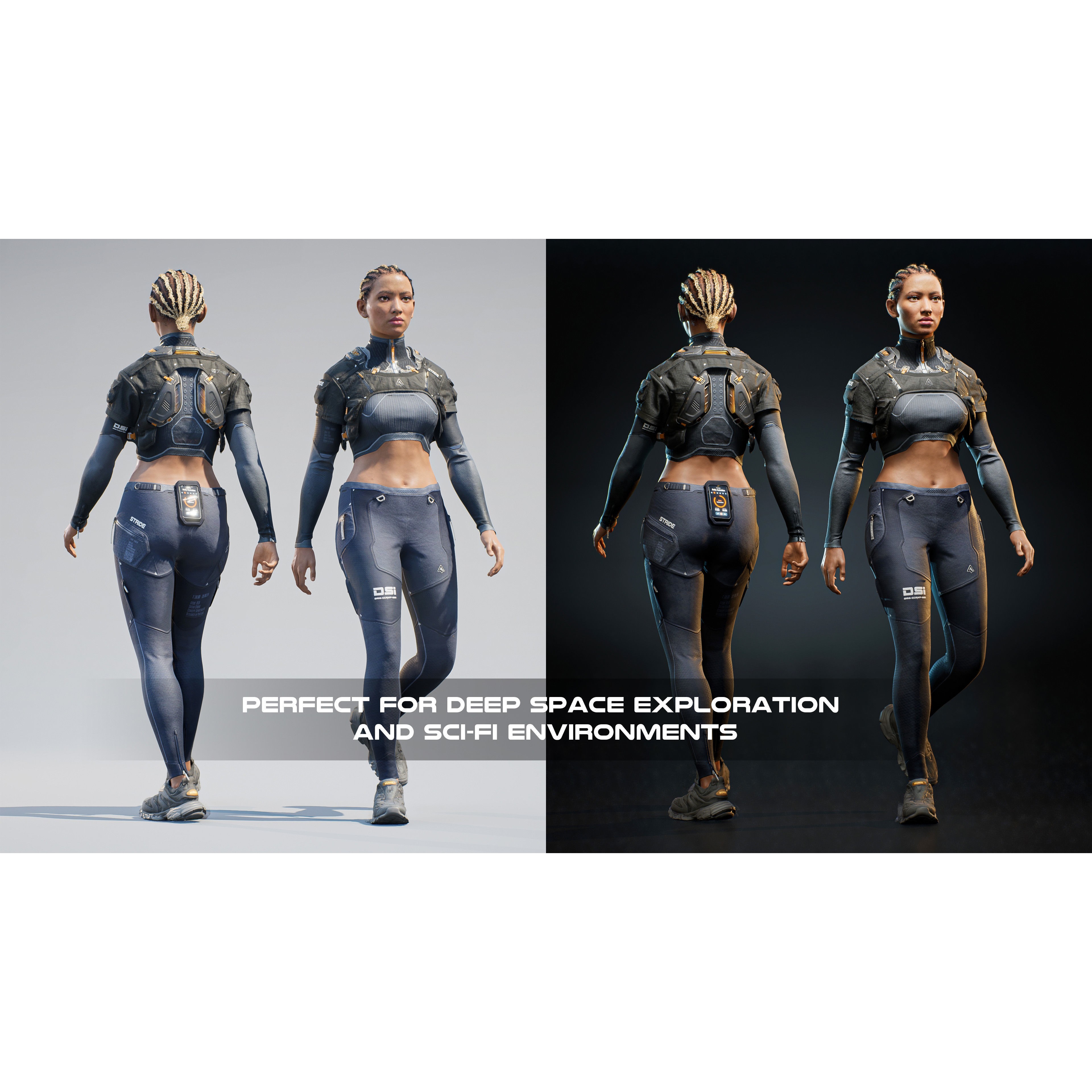 Sasha Stride - Low-Poly Game-Ready 3D Model - View 13