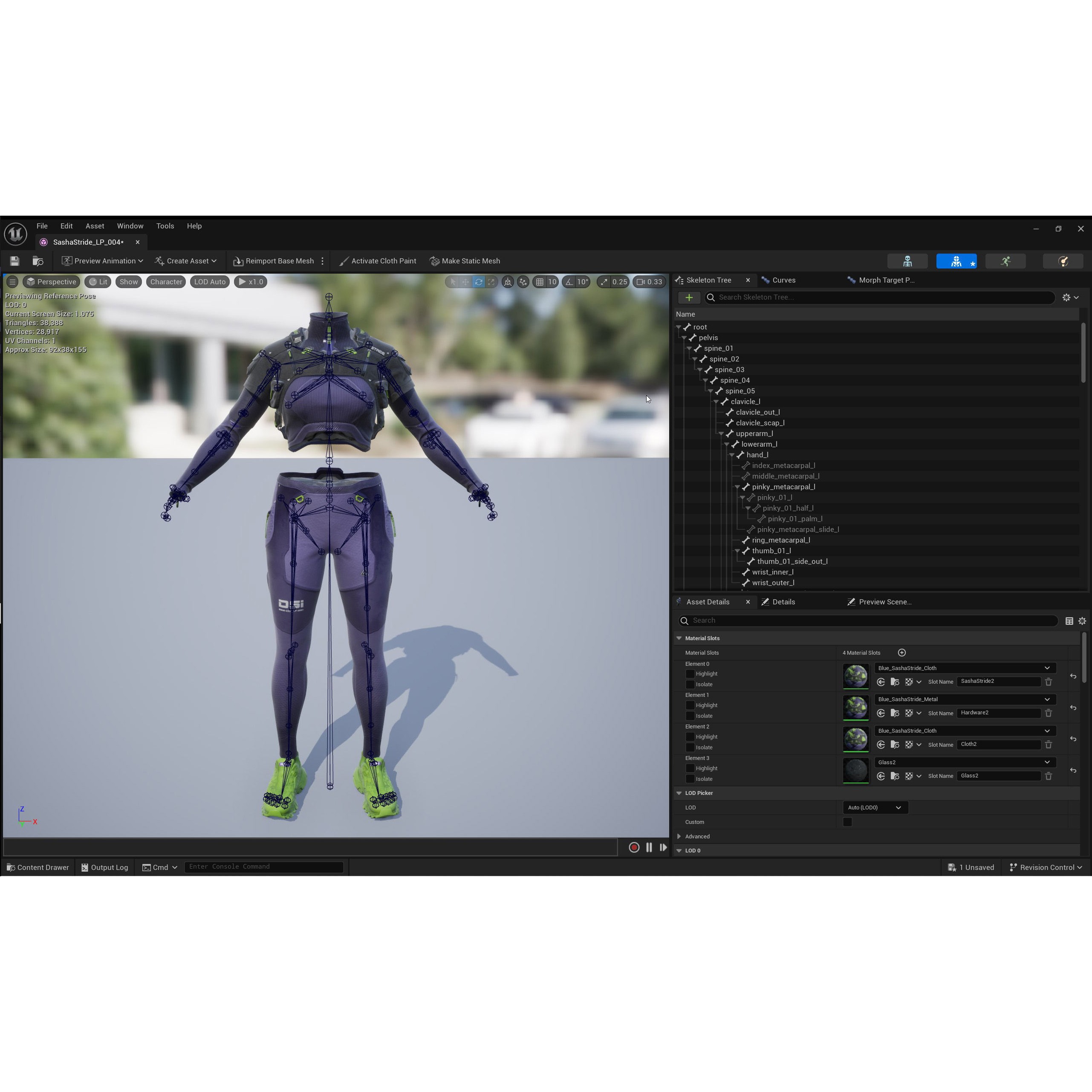 Sasha Stride - Low-Poly Game-Ready 3D Model - View 14