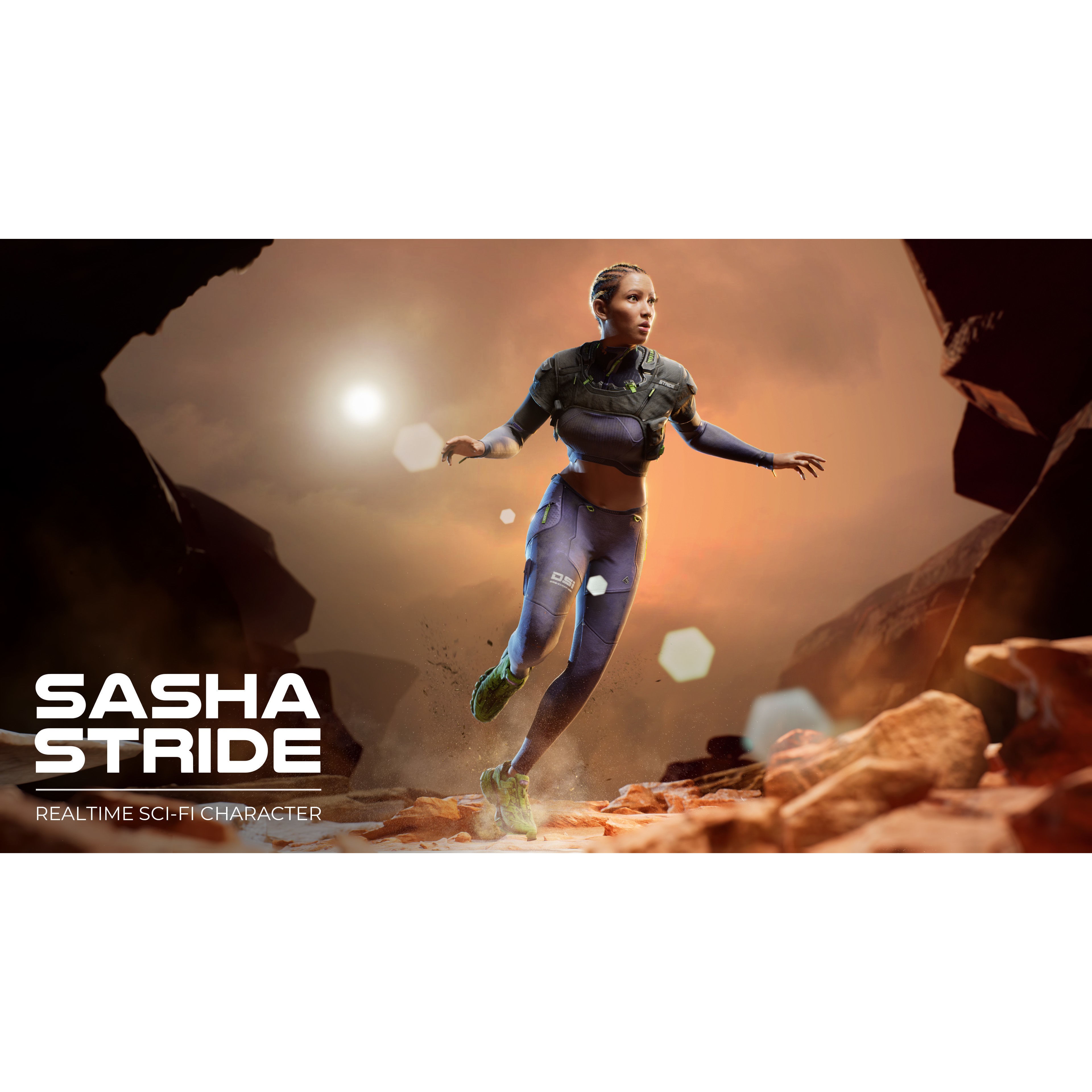 Sasha Stride - Low-Poly Game-Ready 3D Model - View 4