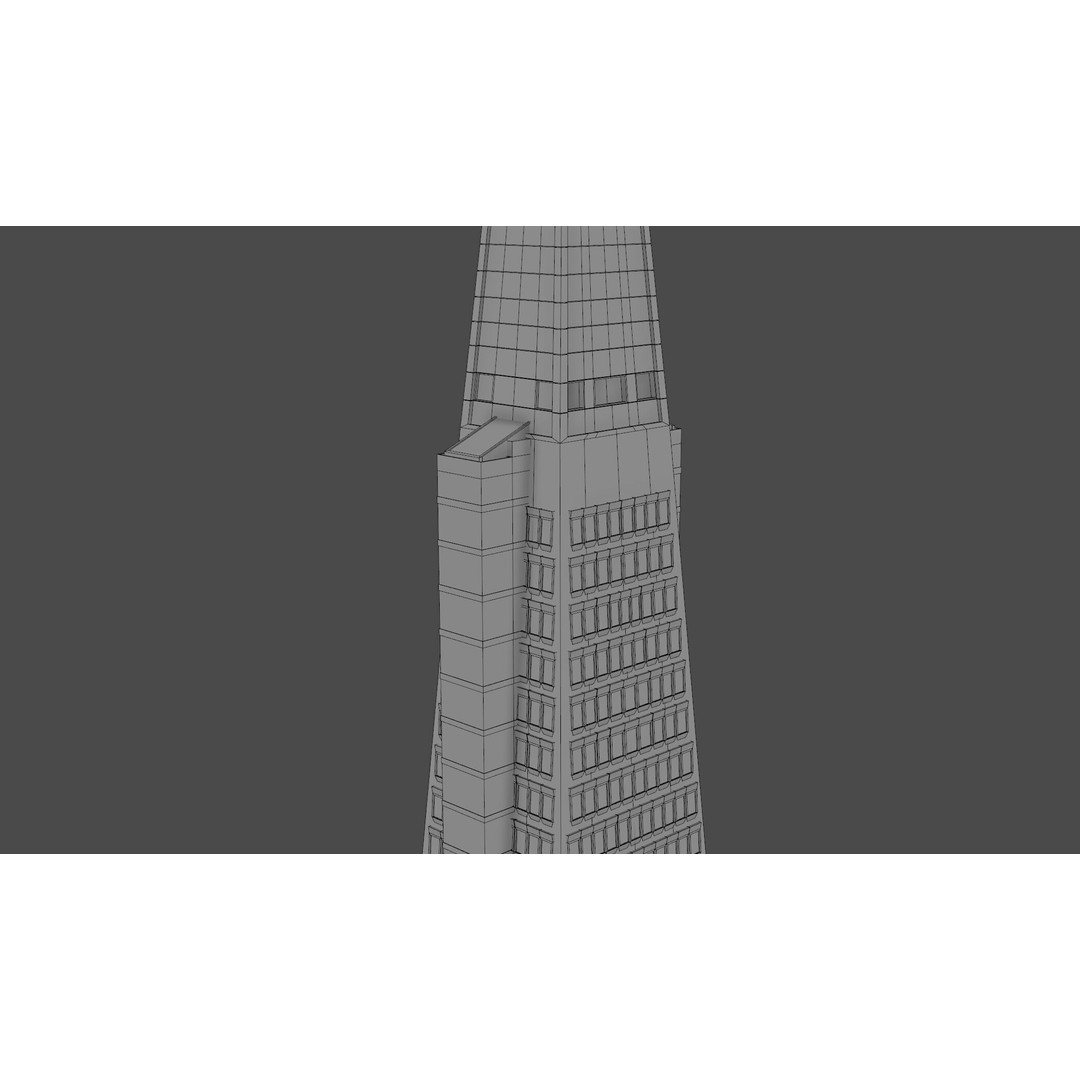 Transamerica Pyramid 3D Model – Architectural Landmark, FBX, Blender
