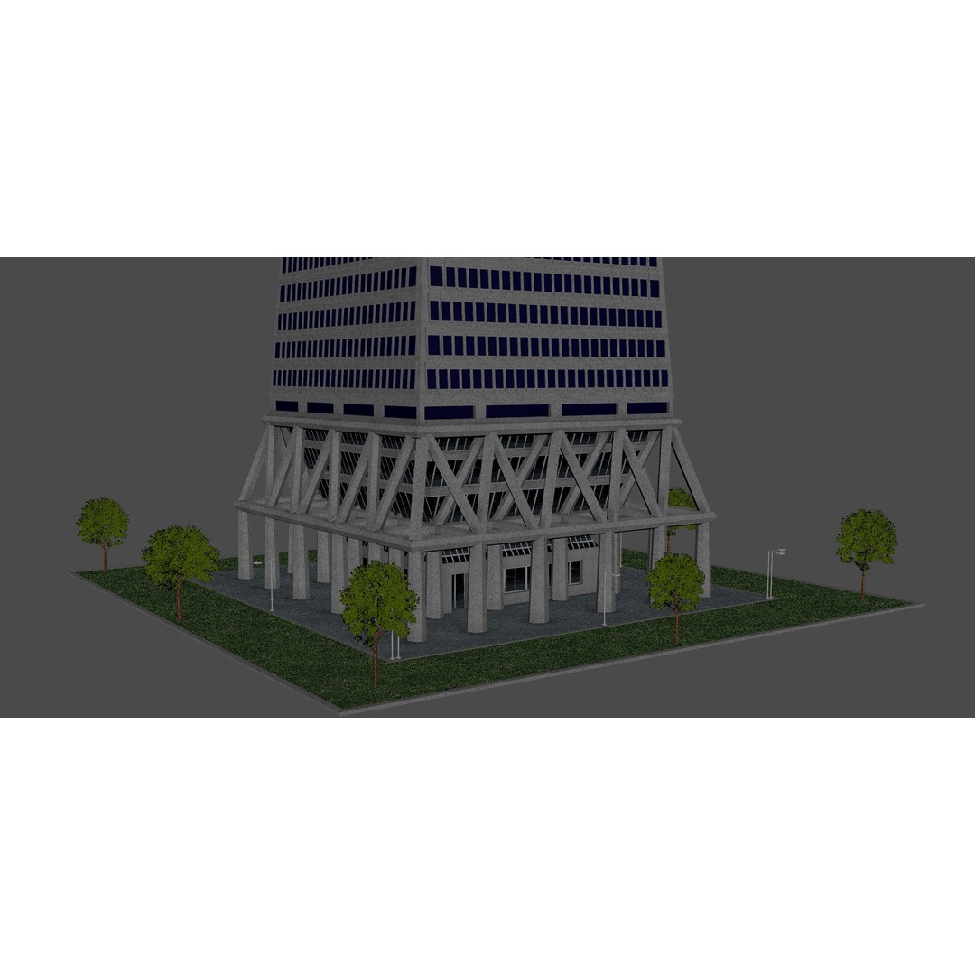 Transamerica Pyramid 3D Model – Architectural Landmark, FBX, Blender - View 10