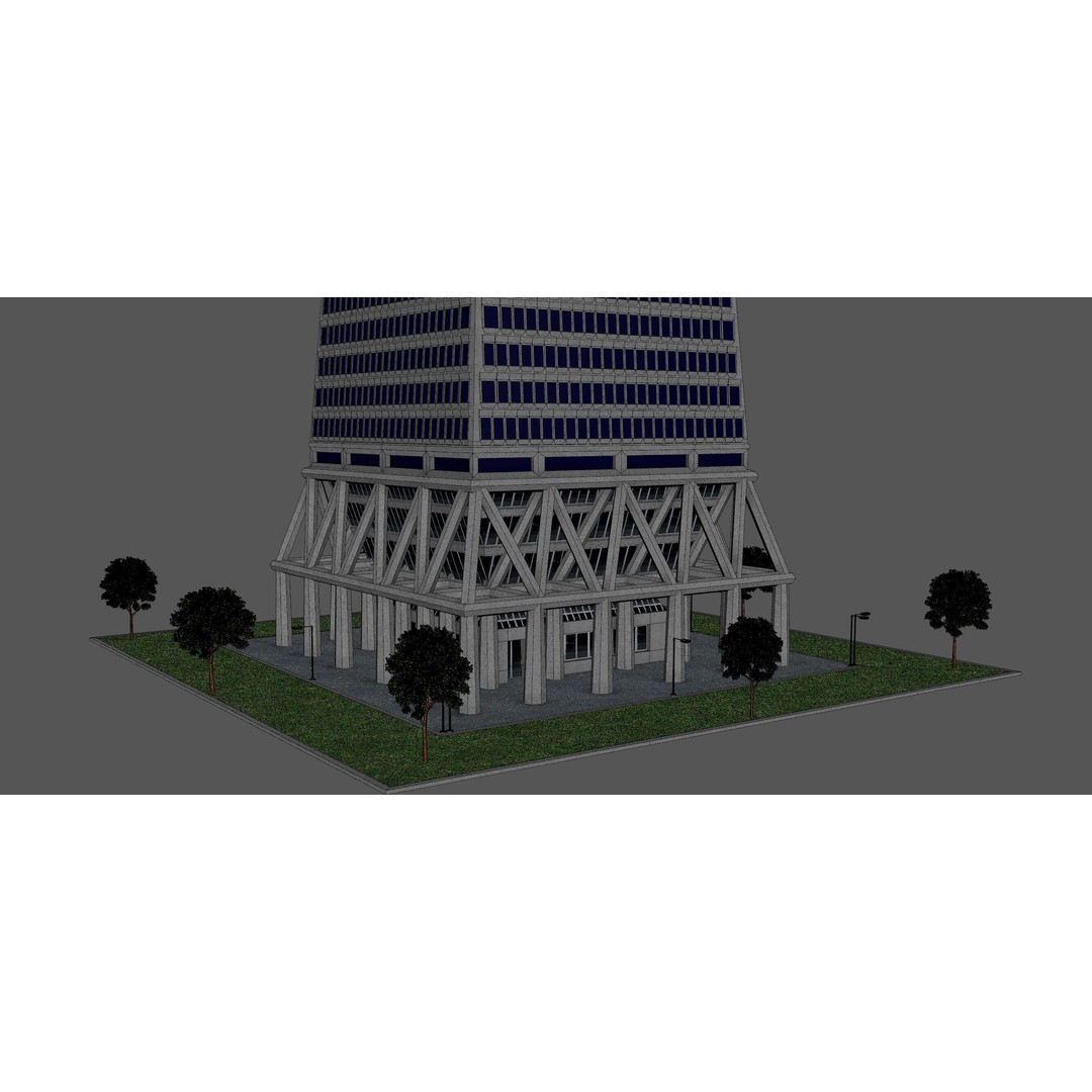 Transamerica Pyramid 3D Model – Architectural Landmark, FBX, Blender - View 11