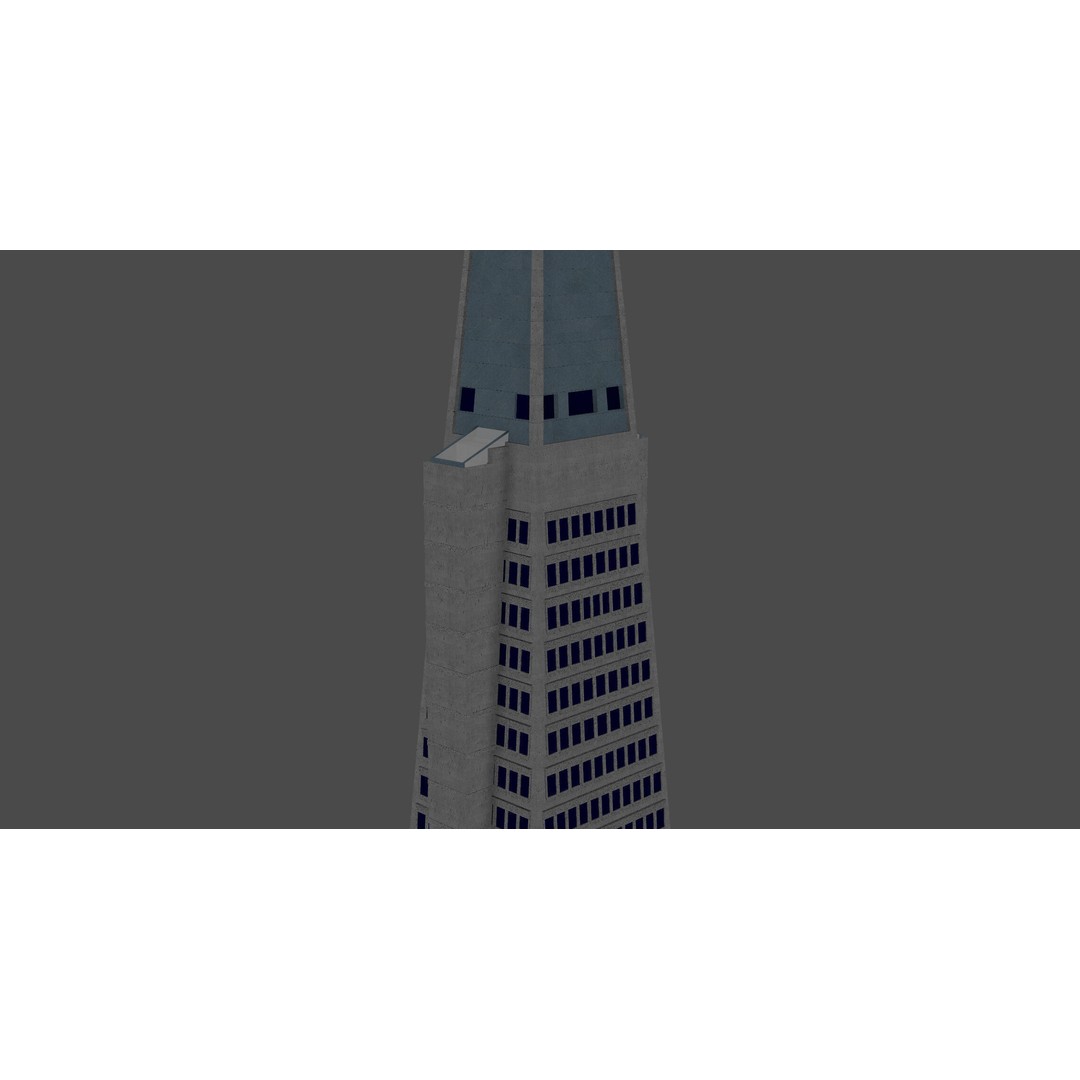 Transamerica Pyramid 3D Model – Architectural Landmark, FBX, Blender - View 17