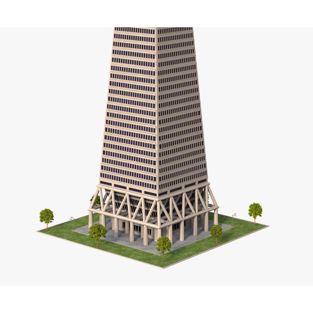 Transamerica Pyramid 3D Model – Architectural Landmark, FBX, Blender - View 4