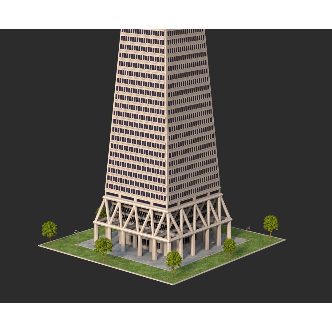 Transamerica Pyramid 3D Model – Architectural Landmark, FBX, Blender - View 5