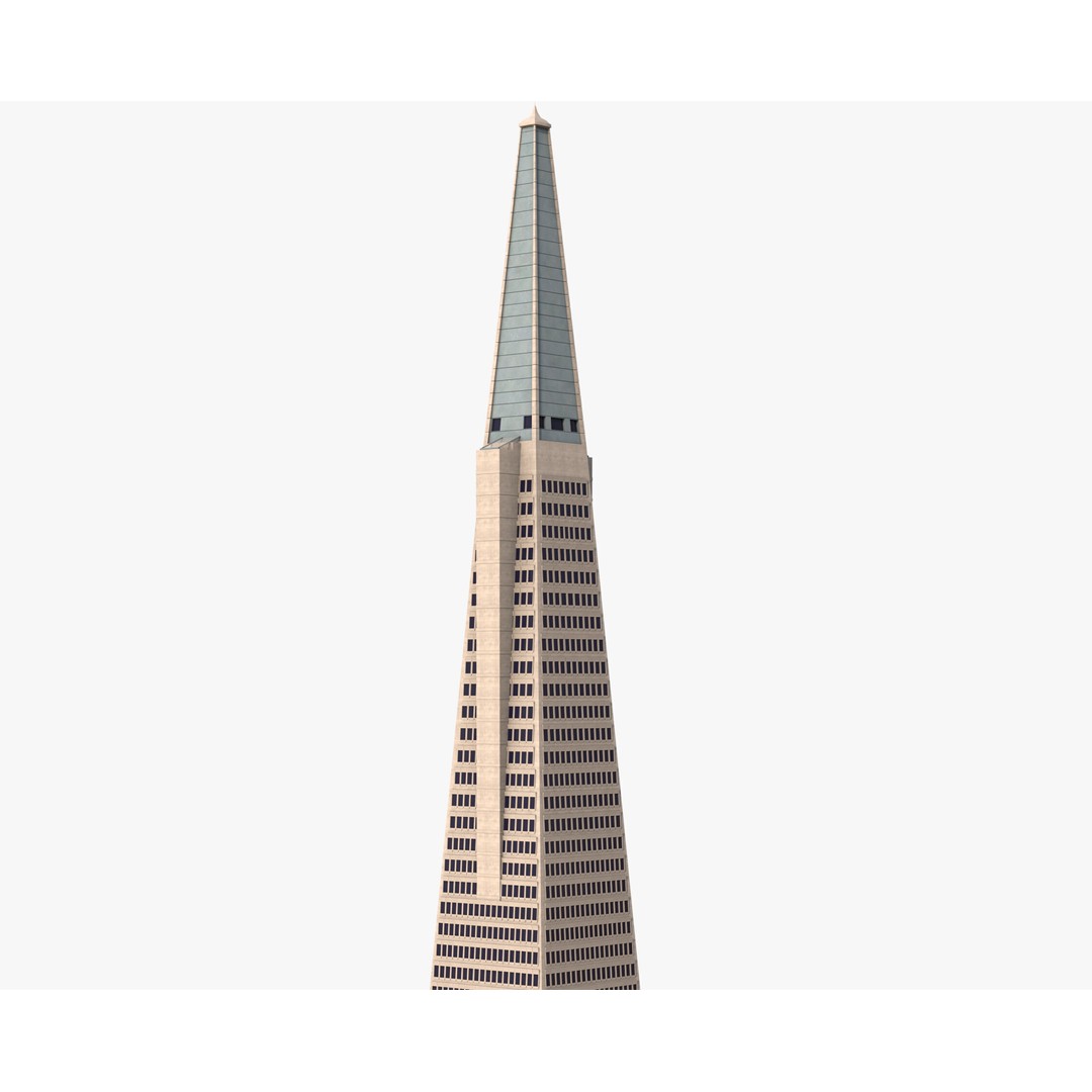 Transamerica Pyramid 3D Model – Architectural Landmark, FBX, Blender - View 6