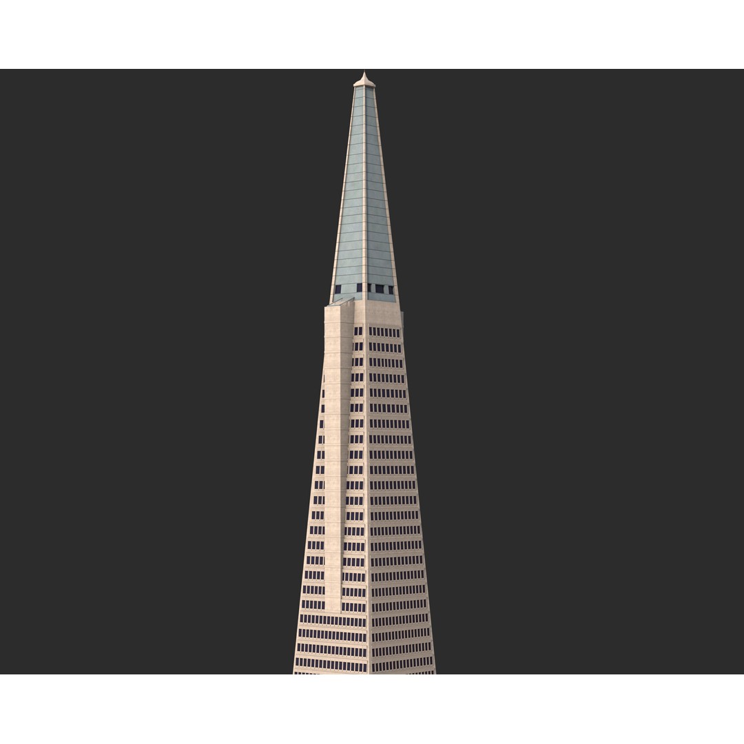 Transamerica Pyramid 3D Model – Architectural Landmark, FBX, Blender - View 7