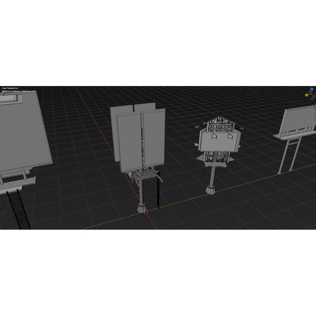 Billboard 3D Model – Diverse Advertisement Pack, FBX & OBJ Formats - View 65