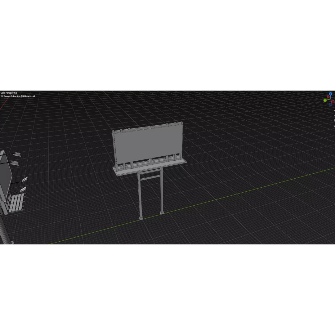 Billboard 3D Model – Diverse Advertisement Pack, FBX & OBJ Formats - View 67
