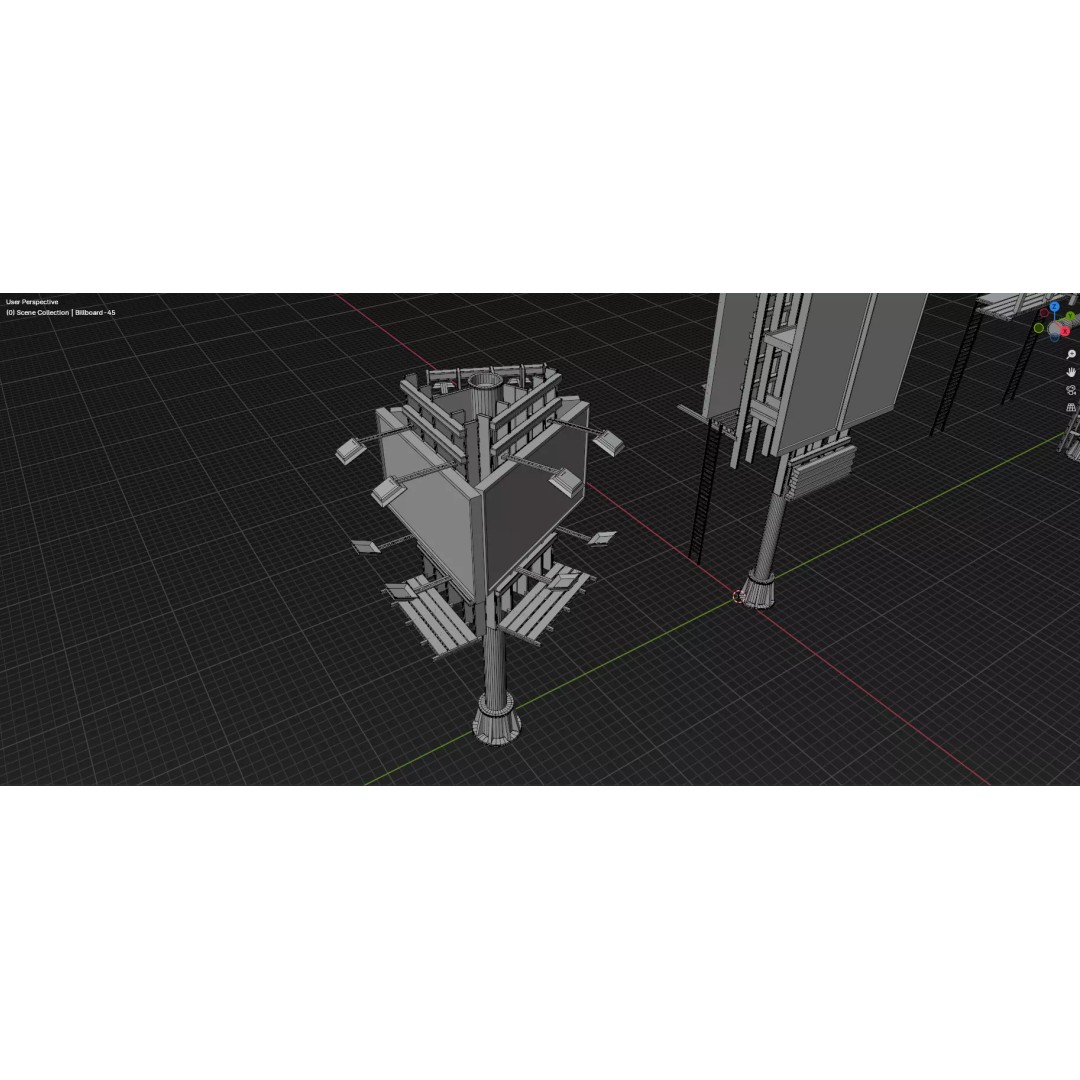 Billboard 3D Model – Diverse Advertisement Pack, FBX & OBJ Formats - View 69