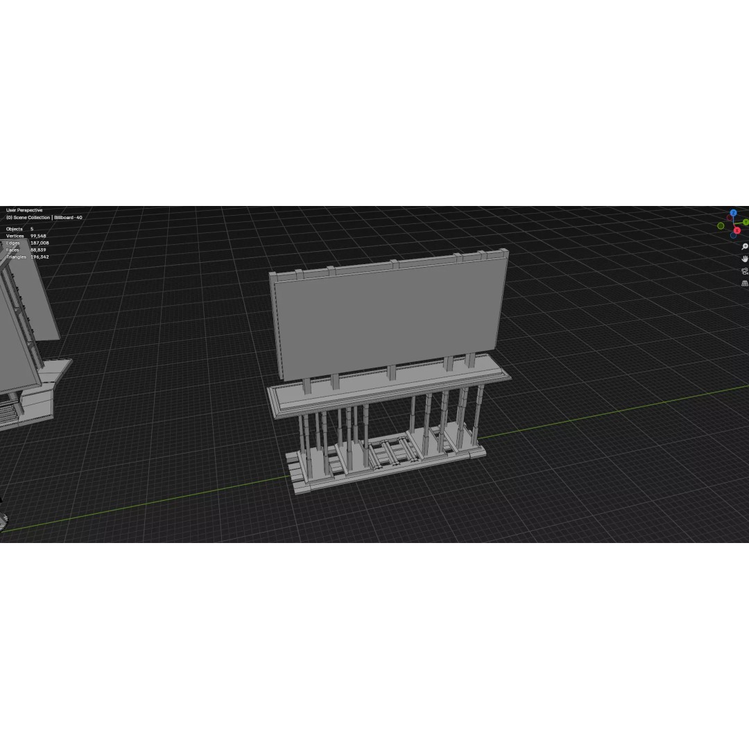 Billboard 3D Model – Diverse Advertisement Pack, FBX & OBJ Formats - View 70