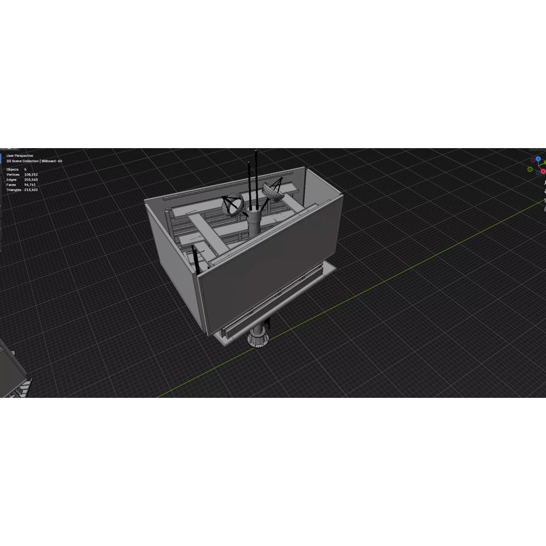 Billboard 3D Model – Diverse Advertisement Pack, FBX & OBJ Formats - View 83