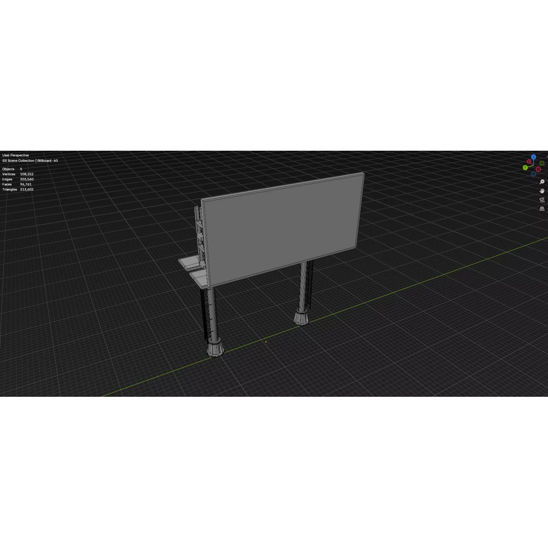Billboard 3D Model – Diverse Advertisement Pack, FBX & OBJ Formats - View 88