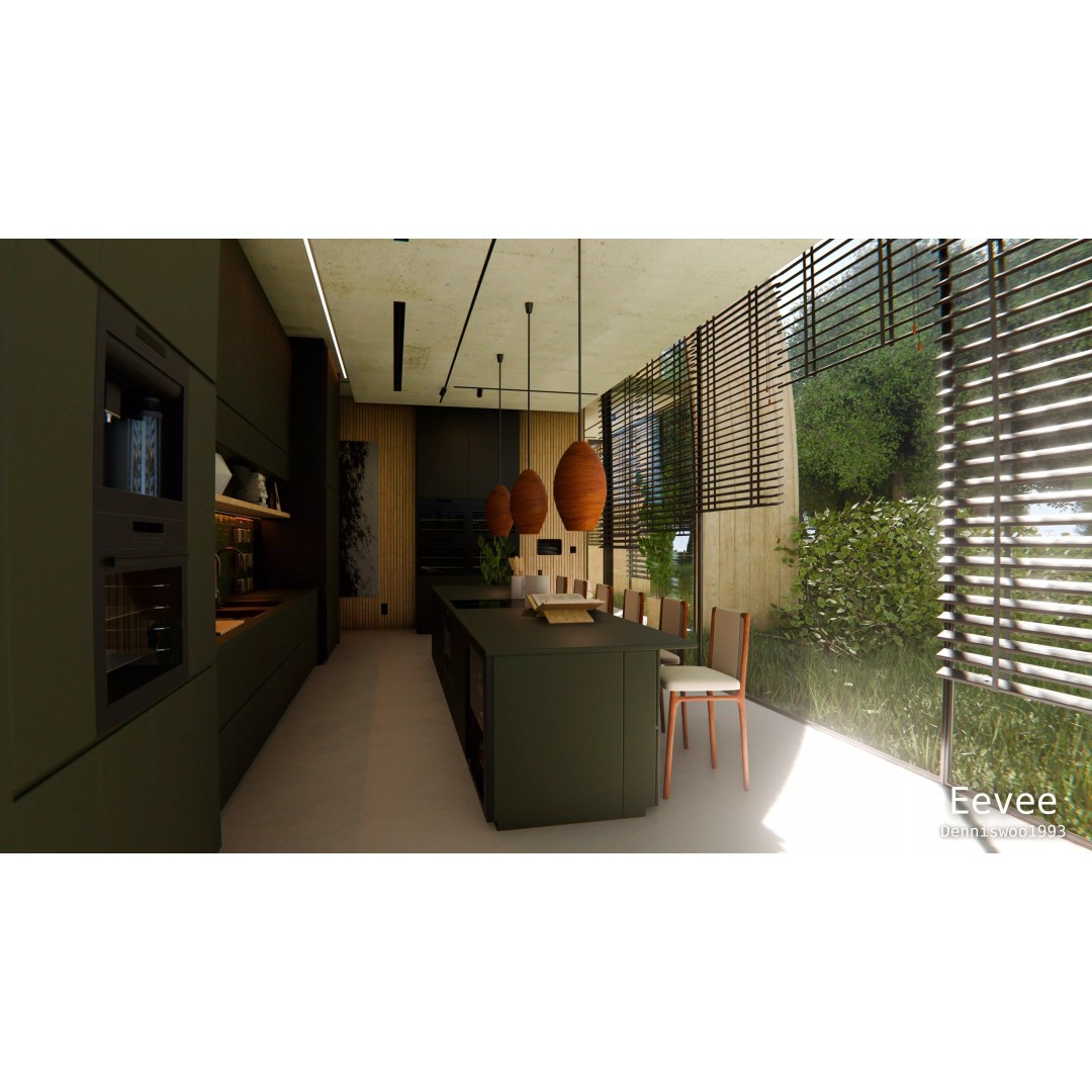 Modern Modular House 3D Model – Curved Roof Villa, Blender, FBX - View 16