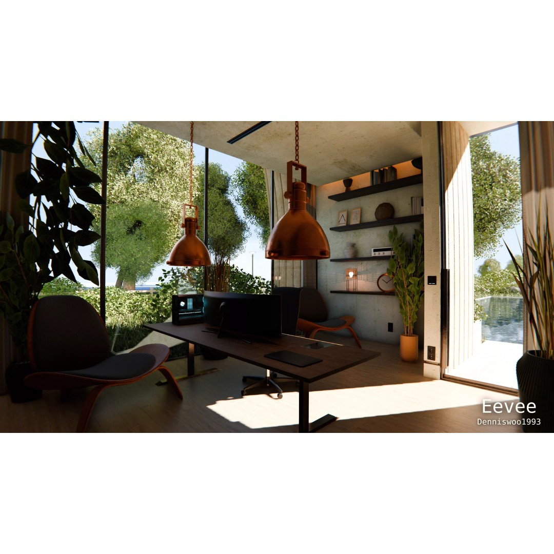 Modern Modular House 3D Model – Curved Roof Villa, Blender, FBX - View 17